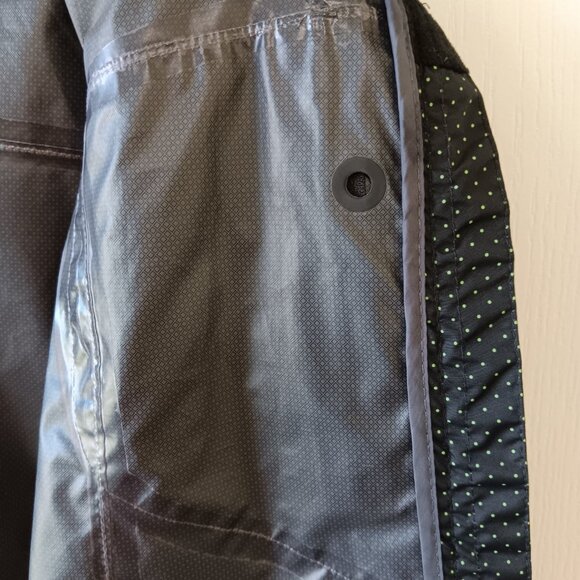 Paradox Women's Black Green Polka Dot Rain Jacket Size S - Picture 9 of 16